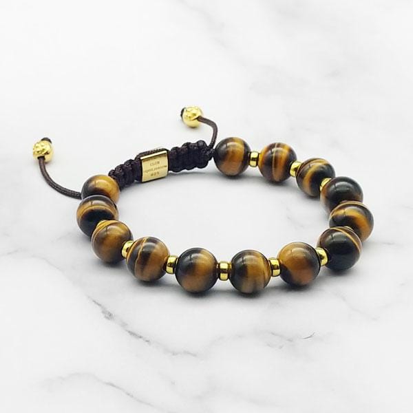 Oxbone, Tigers Eye, & African Brass Bracelet