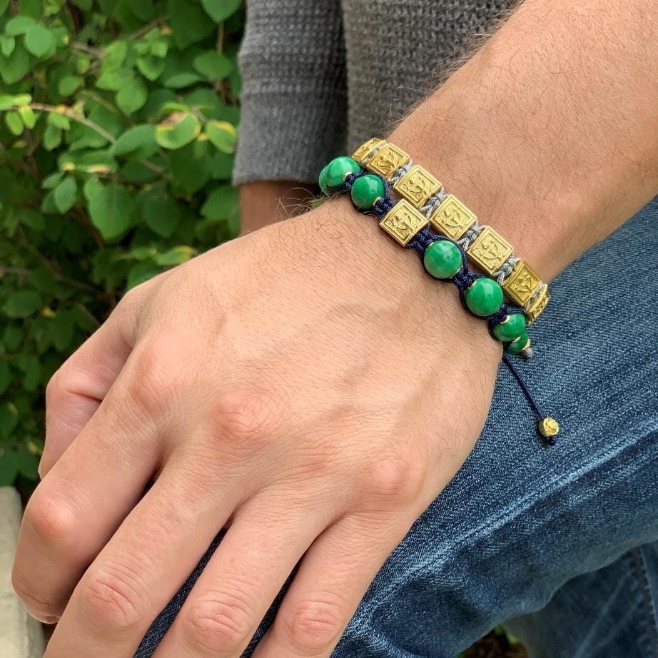Jade Green Natural Crystal Stone Beads For Reiki Healing Bracelet For Women  And Men